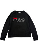VINTAGE FILA Crew Neck Sweatshirt S | Large Embroidered Logo | Black